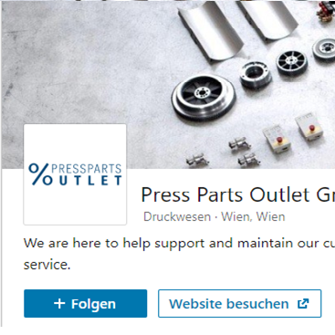 Pressparts Outlet is now on LinkedIn