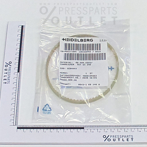 Toothed belt  7AT 5x 390 - 00.580.5222/ - Zahnriemen  7AT 5x 390