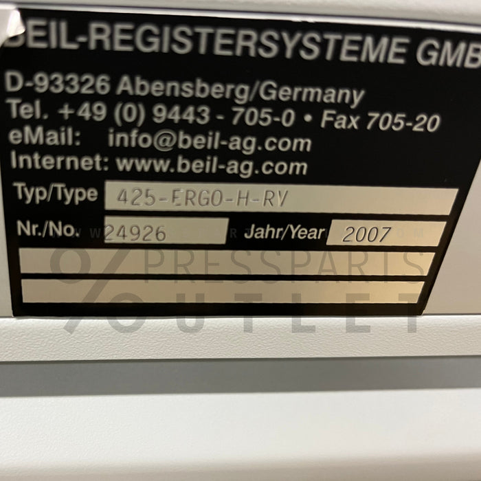 BEIL Puncher ERGO-H-RV width up to 425 mm - BEIL Stanze ERGO-H-RV 425 mm