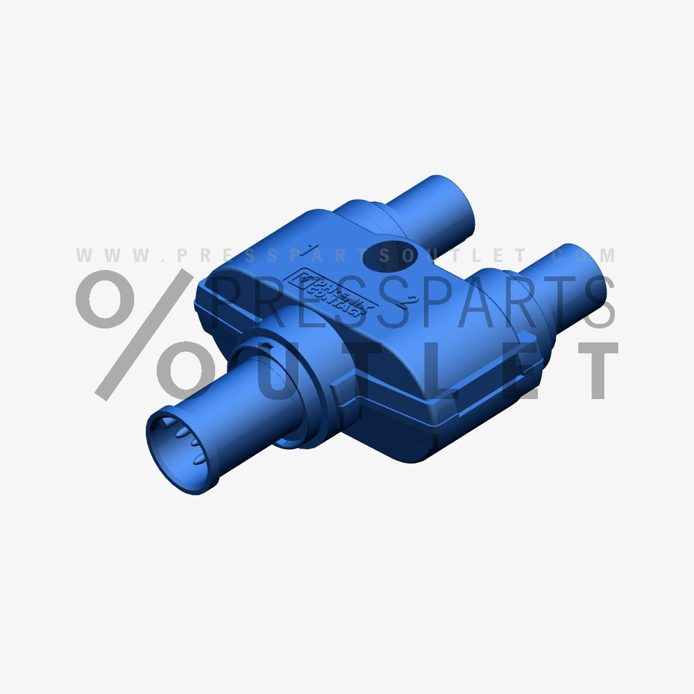 Push-on hose connect 5-pol M12 Stift/Bu. - 00.680.0391/ - Y-Steckanschluss 5-pol M12 Stift/Bu.