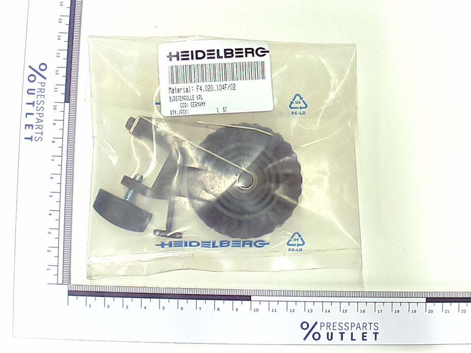 Circular brush cpl V2C - F4.020.104F/02 - BÃƒÆ’Ã‚Â¼rstenrolle kpl V2C