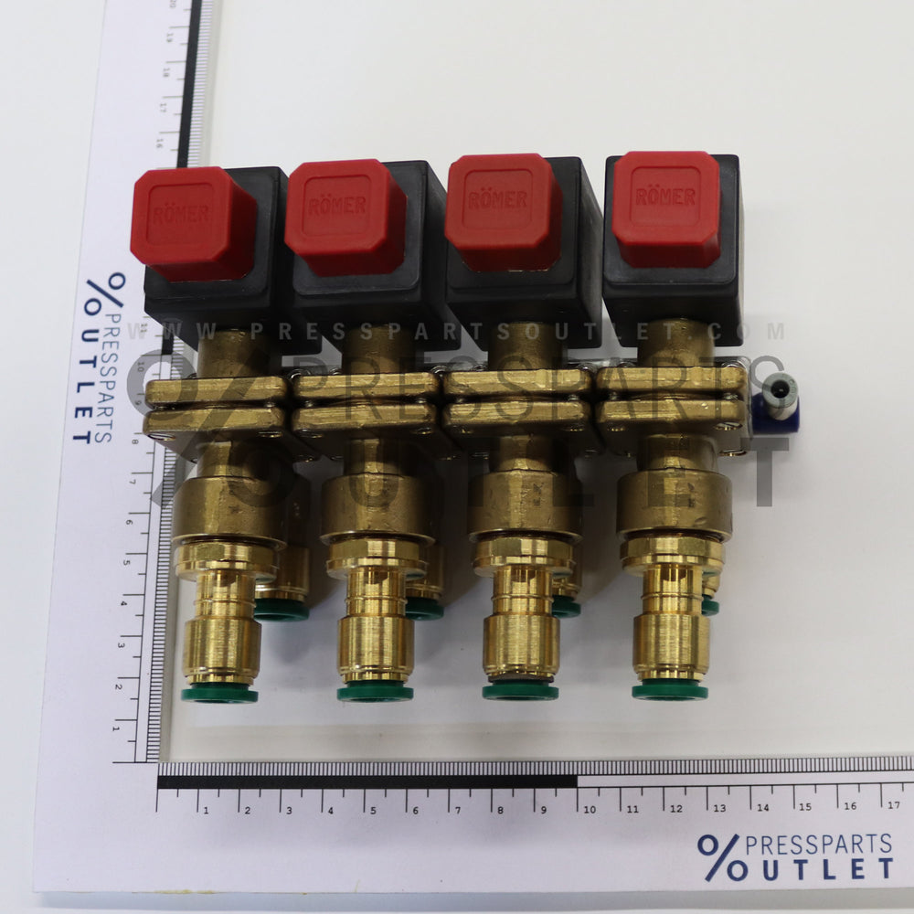 Solenoid valve Batterie 4-fach - 61.184.1231/02 - Magnetventil Batterie 4-fach - A