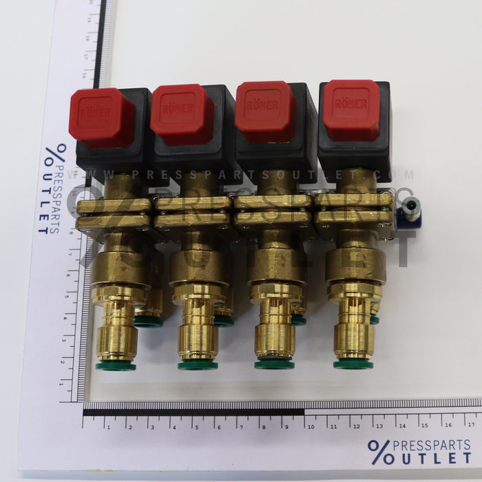 Solenoid valve Batterie 4-fach - 61.184.1231/02 - Magnetventil Batterie 4-fach - A