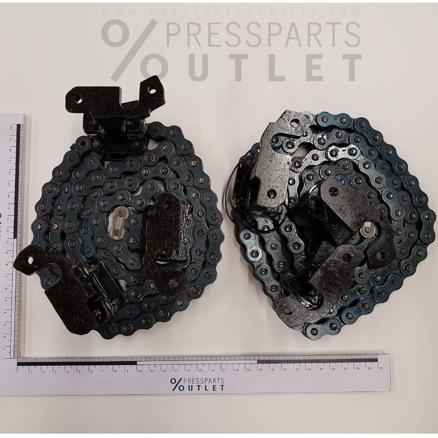 Set of roller chains - MV.029.487 /06 - Rollenkettensatz GS-Niederstapel