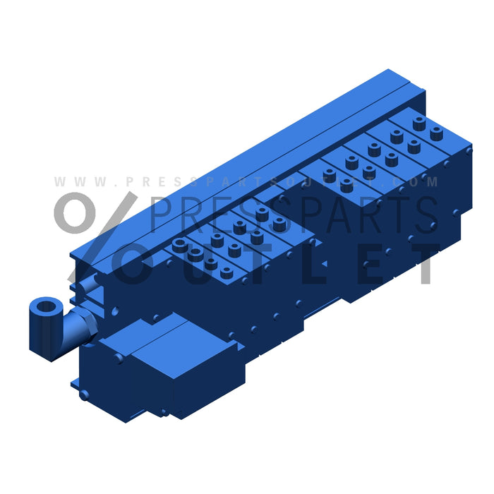Valve unit cpl. Midiventilblock - R2.335.052 /05 - Ventilinsel kpl Midiventilblock